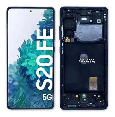(CAIXA 057) S20 FE PRETO/AZUL ESCURO C/ARO OLED ORIGINAL 