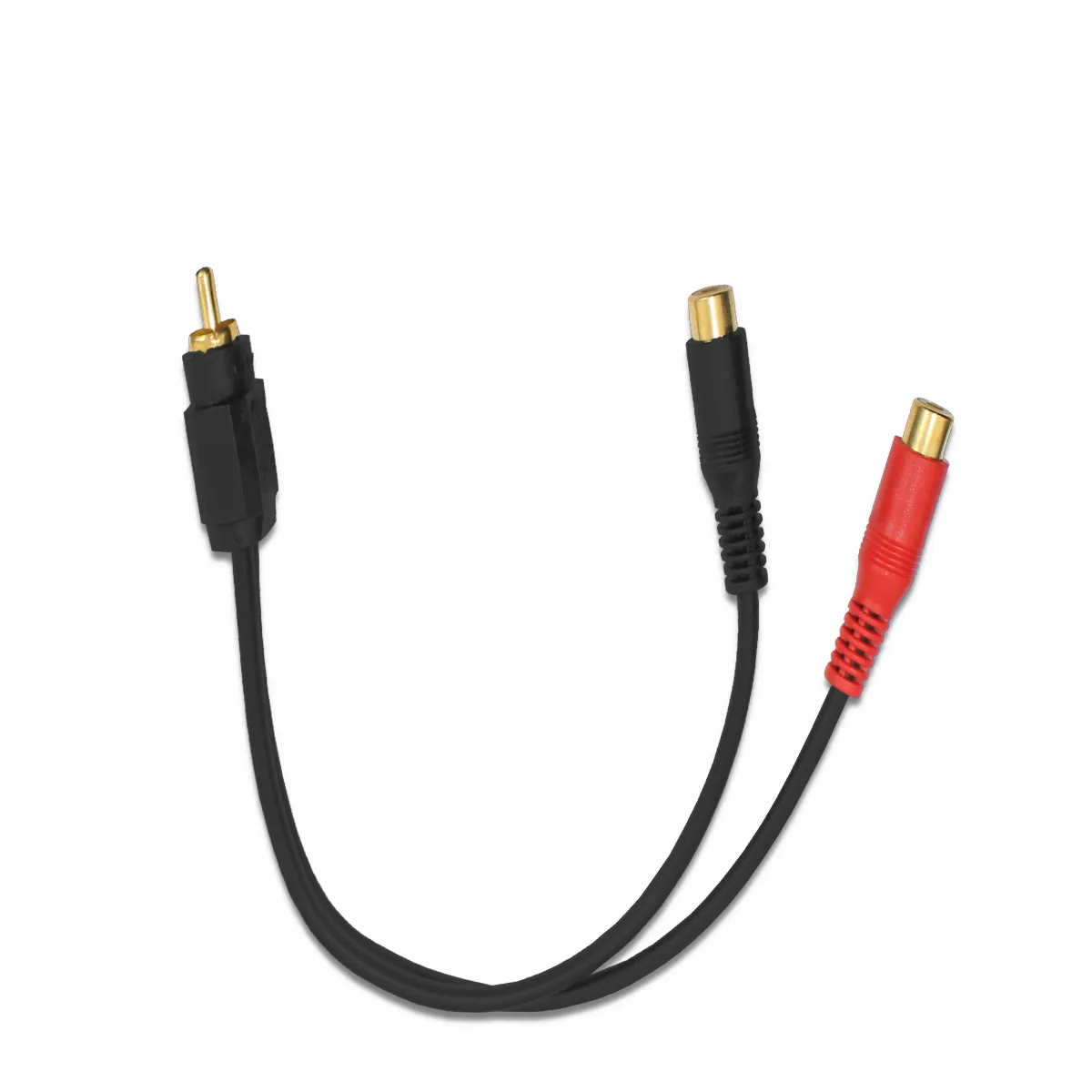 Cabo Adaptador RCA Y 2 Machos X 1 Fêmea