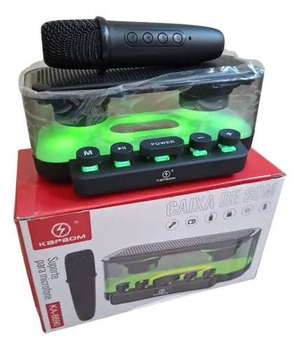 CAIXA DE SOM KAPBOM BLUETOOTH/USB COM MICROFONE KA-8690