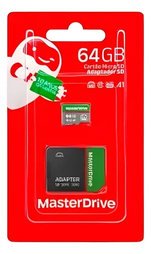 CARTÃO DE MEMÓRIA 64GB MASTER DRIVE