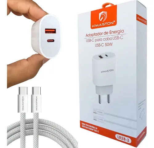 CARREGADOR H&amp;#039;MASTON IPHONE TURBO T-C / USB LR28