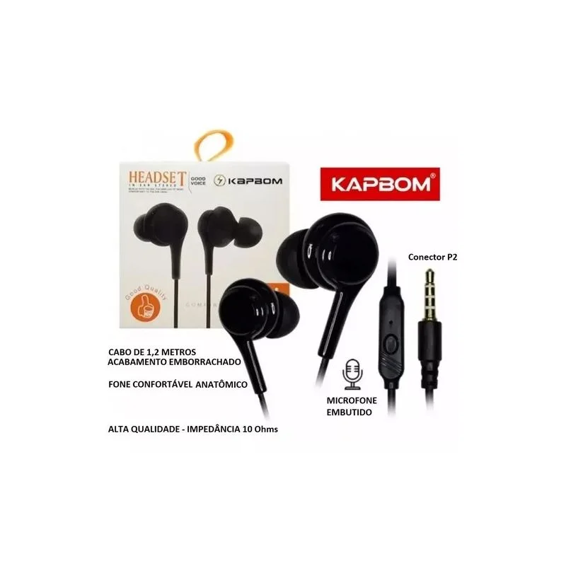 FONE DE OUVIDO KAPBON
