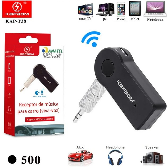 RECEPTOR DE MUSICA PARA CARRO VIVA VOZ BLUTUFF 