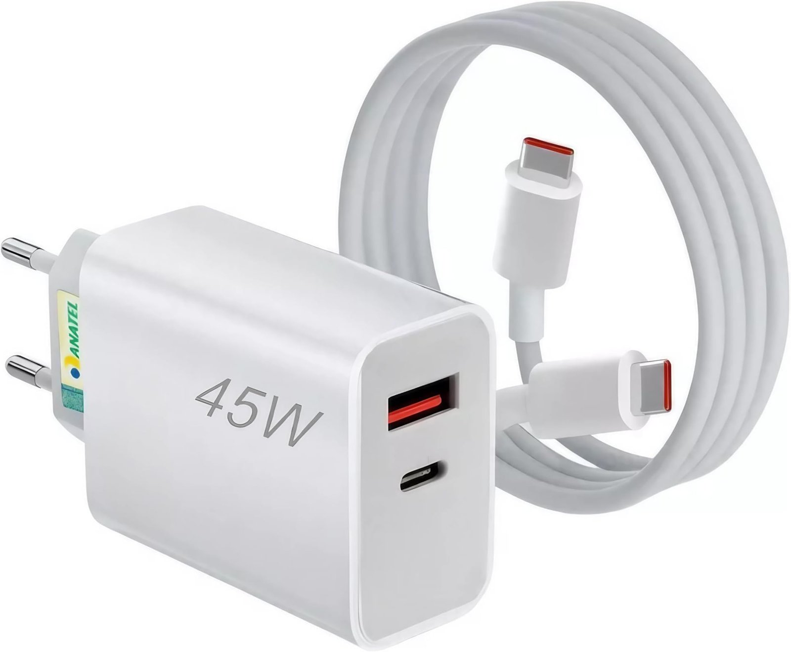 CONJUNTO DE CARREGADORES USB 45W