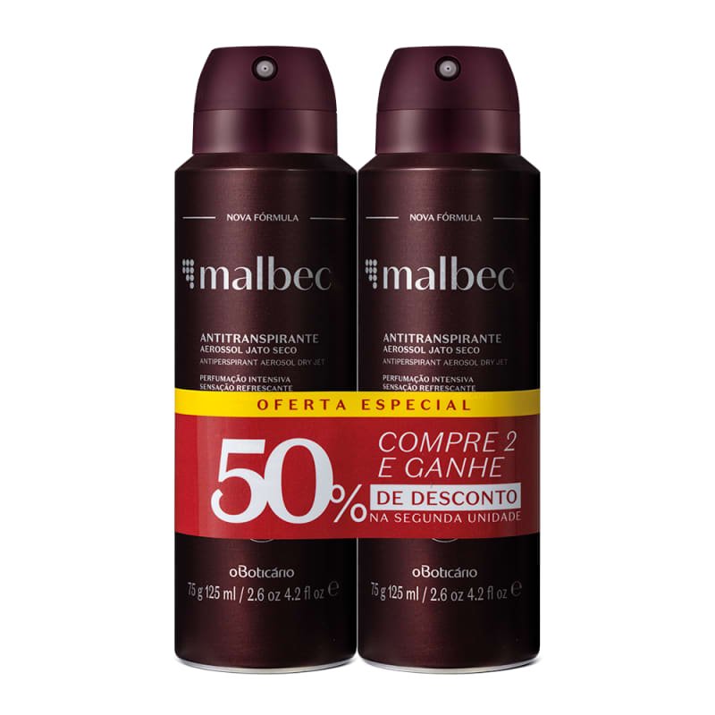 KIT DE DESODORANTE 2 EM 1 MALBEC OBOTICARIO