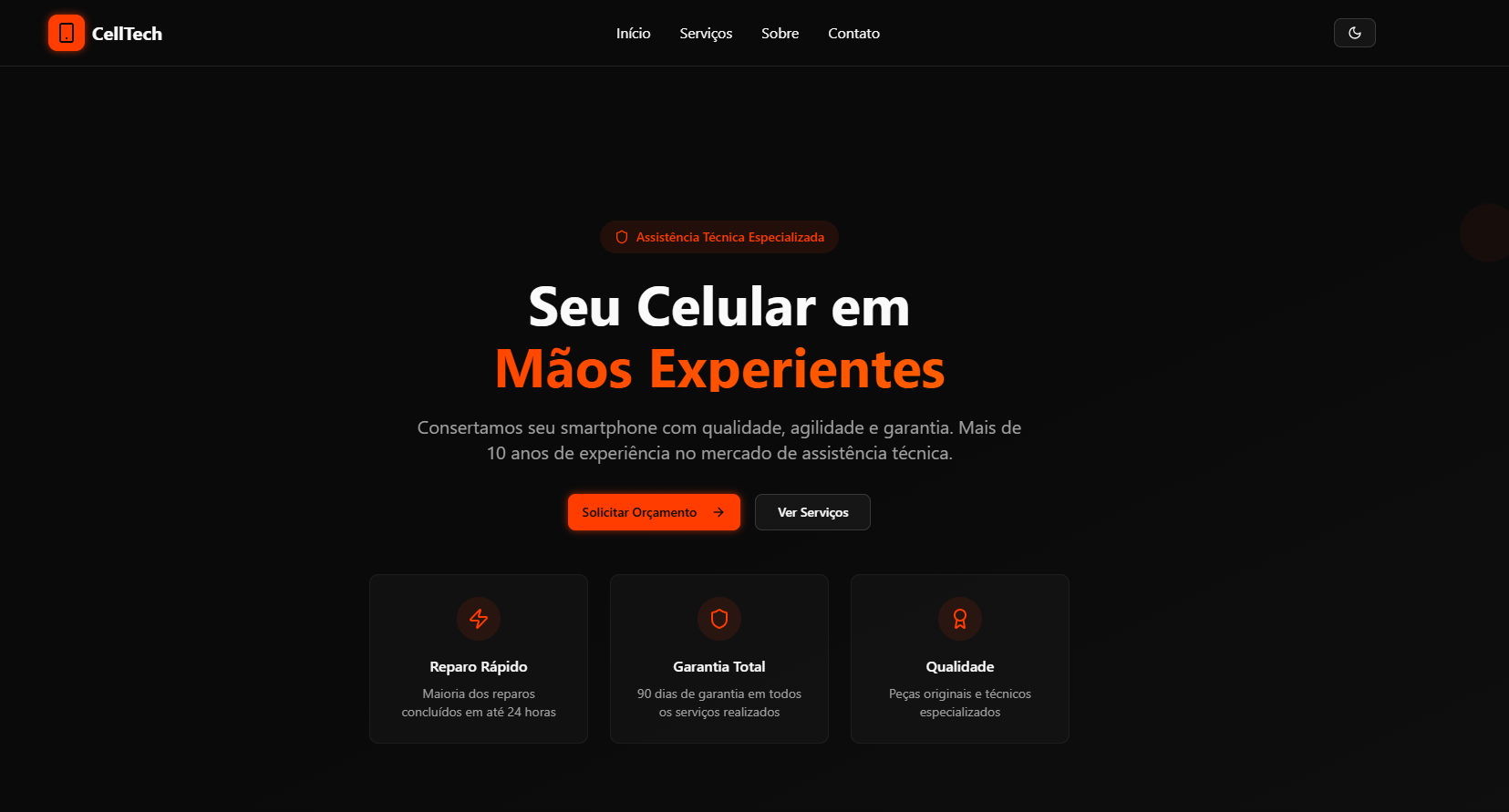 Site para Assistências Técnicas